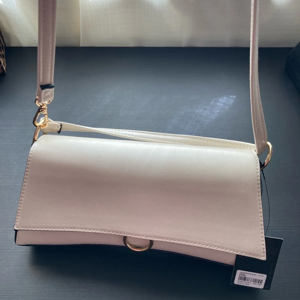 Hourglass Cream Color Purse, Forever 21, NEW - Picture 5 of 6